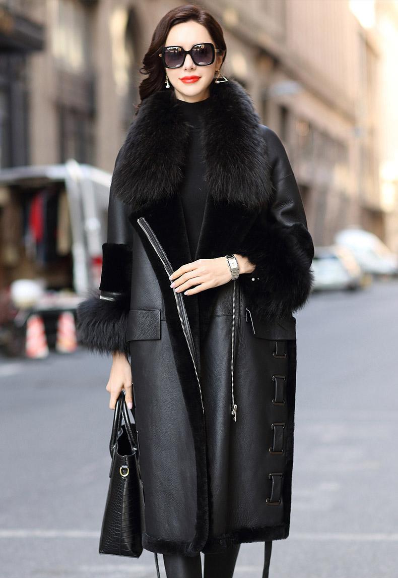 Women's Leather & Faux Winter Coat Womens Wool With Raccoon Fur Collar Jacket Sheep Shearing Story FS20106A, Genuine leather
Women's Leather & Faux Winter Coat Womens Wool With Raccoon Fur Collar Jacket Sheep Shearing Story FS20106A, Genuine leather