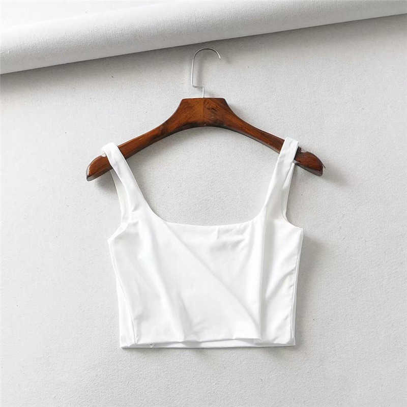 Summer Fashion Women Sexy Sling Personalized Buckle Straps Crop Tops Tank Summer Casual Sleeveless Short Vest Clubwear 210625