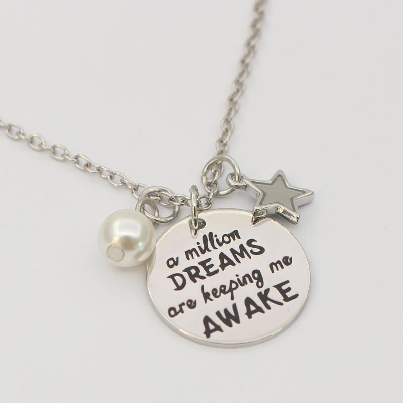 Inspirational Jewelry The Greatest Showman Necklace A Million Dreams Are Keeping Me Awake Bracelet Birthday Gifts For Women Pendant Necklace, Silver
Inspirational Jewelry The Greatest Showman Necklace A Million Dreams Are Keeping Me Awake Bracelet Birthday Gifts For Women Pendant Necklace, Silver
