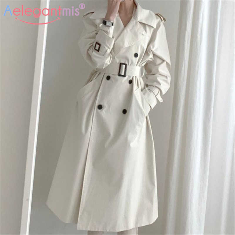 Aelegantmis Minimalist Women White Double Breasted Long Trench Coat Spring Sashes Korean High Quality Female Windbreaker 210607
Aelegantmis Minimalist Women White Double Breasted Long Trench Coat Spring Sashes Korean High Quality Female Windbreaker 210607
