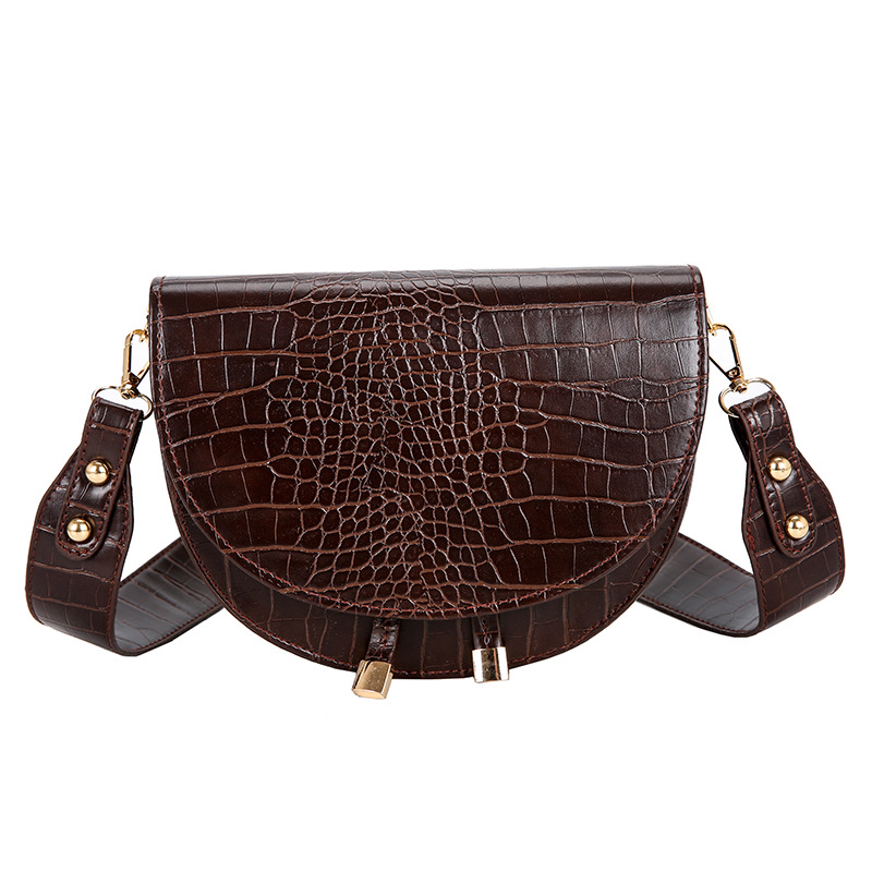 Buylor Women Luxury Shoulder Bags Crocodile Pattern Handbag Female Half Round PU Leather Messenger Bag, Brown
Buylor Women Luxury Shoulder Bags Crocodile Pattern Handbag Female Half Round PU Leather Messenger Bag, Brown