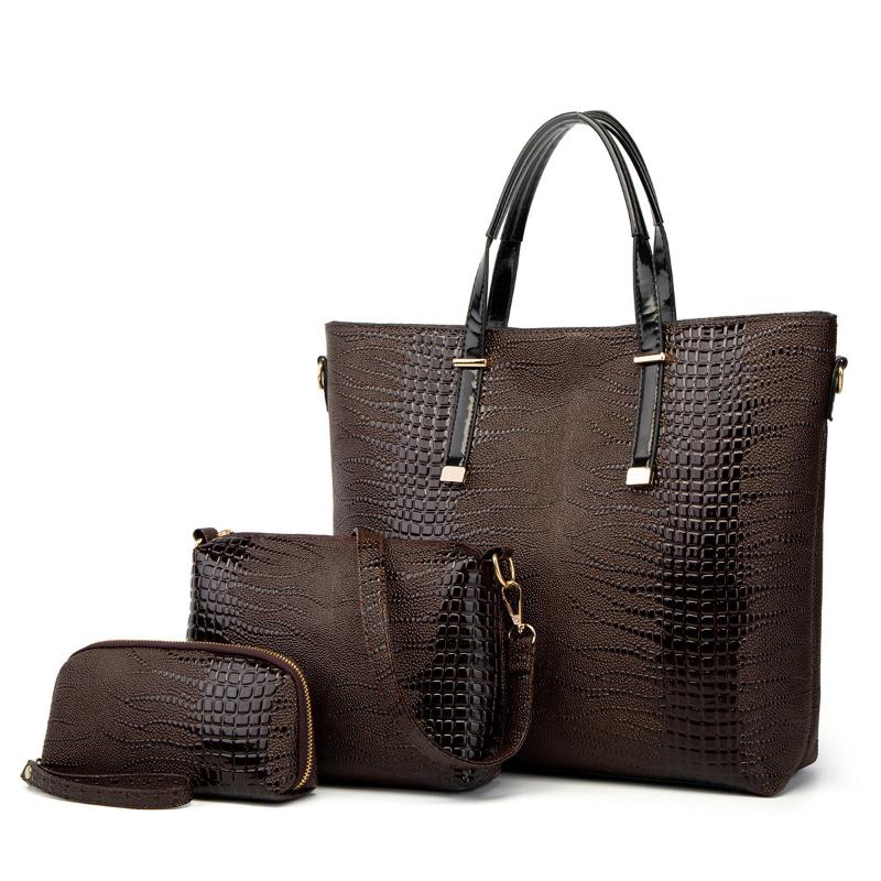 High Quality Synthetic Leather Women's Bag, 3-piece Set, Large Capacity, Designer Bracelet, Novel Cross Body, Black
High Quality Synthetic Leather Women's Bag, 3-piece Set, Large Capacity, Designer Bracelet, Novel Cross Body, Black