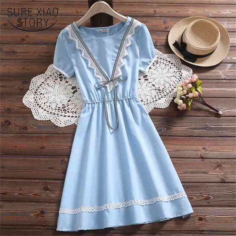 vestidos de verano summer dress Short sleeve A-line student women vesidos elgantes es 4161 50 210506