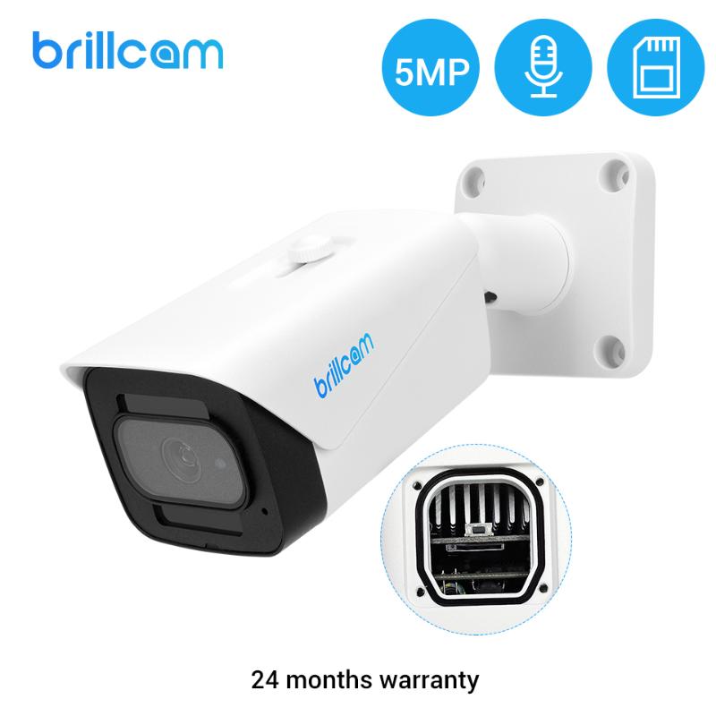 Brillcam 5MP Audio Security IP Camera POE H.265 ONVIF Outdoor Waterproof IP67 CCTV Video Surveillance Home For NVR Cameras
Brillcam 5MP Audio Security IP Camera POE H.265 ONVIF Outdoor Waterproof IP67 CCTV Video Surveillance Home For NVR Cameras