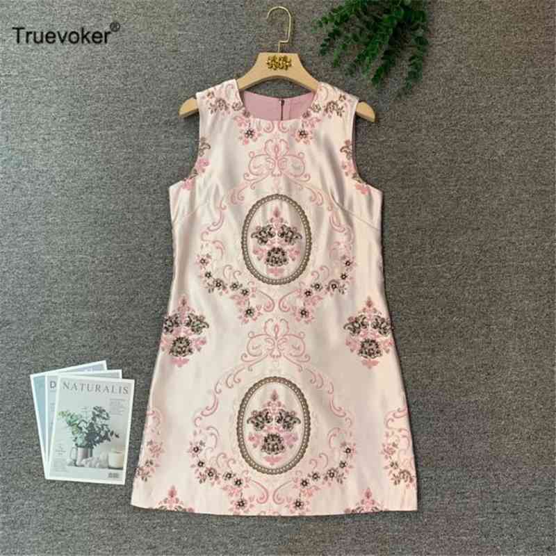 Truevoker Women Sleeveless Pink Totem Embossed Beading Tank Dress Lady Baroque Print Crystal Mujer Festa Robe 210602, Multi
Truevoker Women Sleeveless Pink Totem Embossed Beading Tank Dress Lady Baroque Print Crystal Mujer Festa Robe 210602, Multi