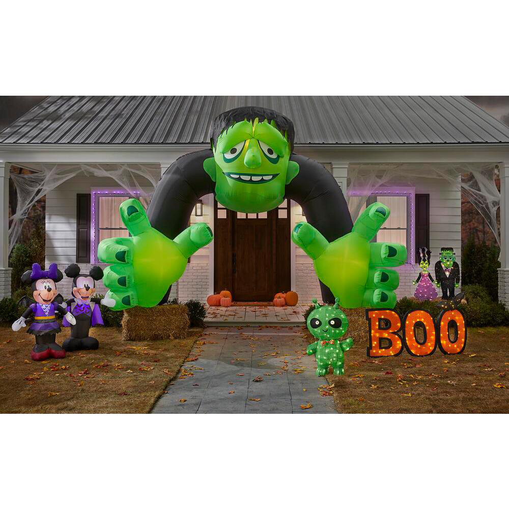 5x5m large Airblown led lighted giant inflatable monster archway for Yard Decorations Halloween Party Supplies Favors