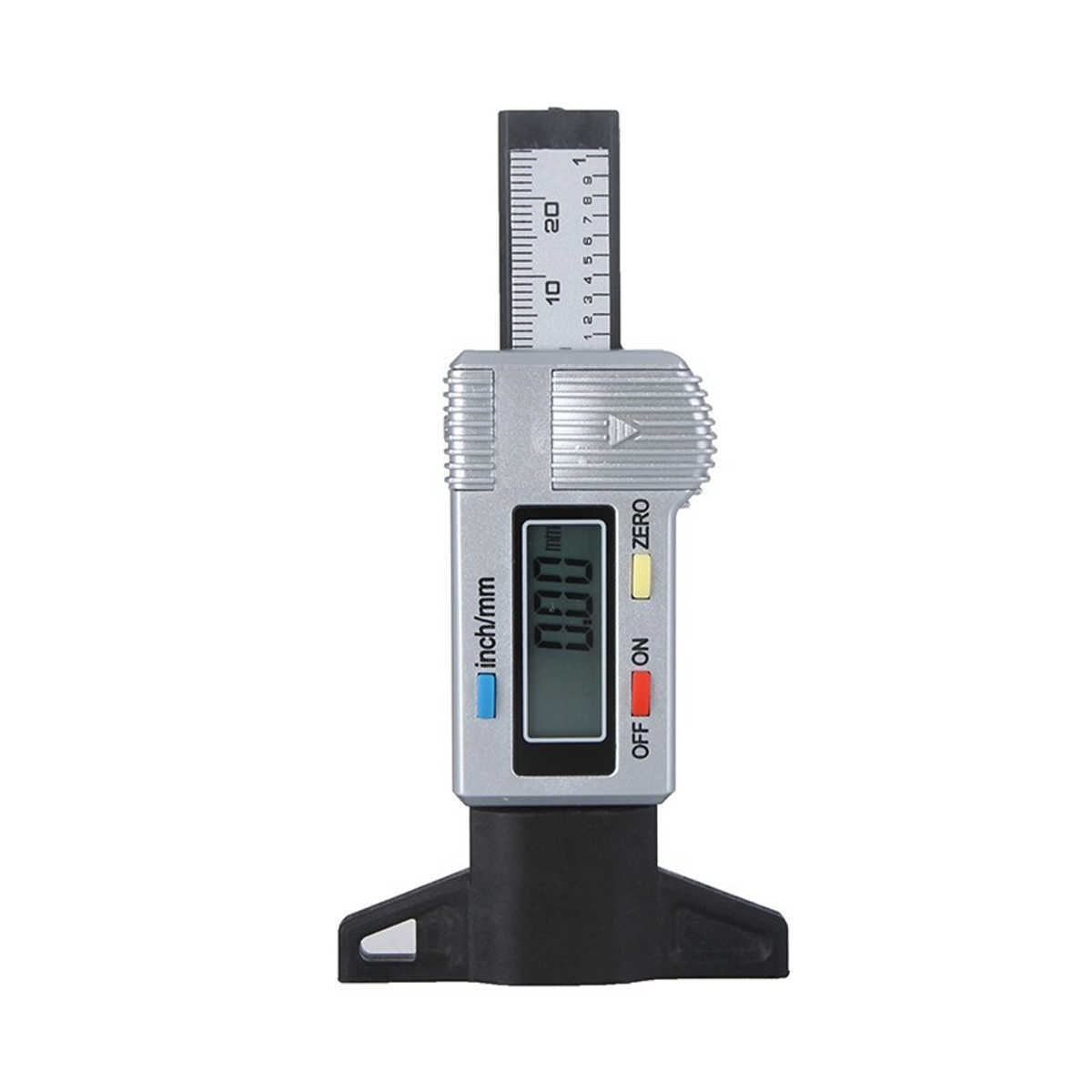 Mini LCD Car New Display Tread Depth Gauge 0-25.4mm ABS Digital Vernier Caliper mm/inch switch automatic shut off