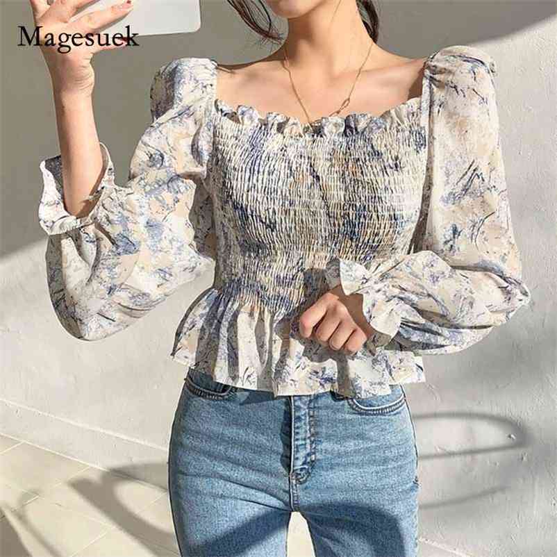 Korean-Style Square Collar Expose Clavicle Shirt Women's Fairy Short Blusa Autumn Long-Sleeved Western Style Chiffon 11012 210518, Pink
Korean-Style Square Collar Expose Clavicle Shirt Women's Fairy Short Blusa Autumn Long-Sleeved Western Style Chiffon 11012 210518, Pink