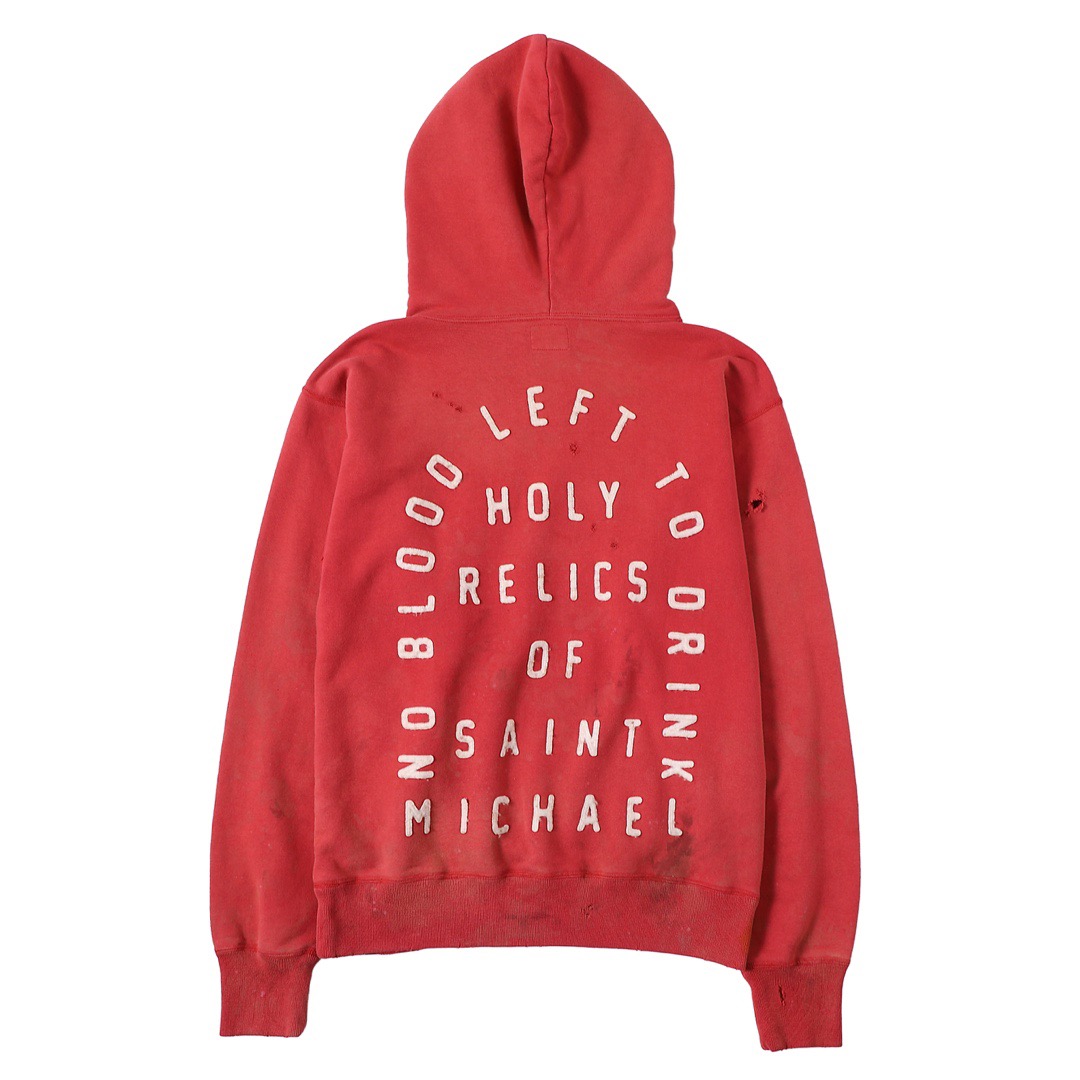 FALECTION MENS 21SS SAINT MICHAEL hoodie BLOOD DRINK PATCH EMBROIDERED RIPPED top, Red
FALECTION MENS 21SS SAINT MICHAEL hoodie BLOOD DRINK PATCH EMBROIDERED RIPPED top, Red