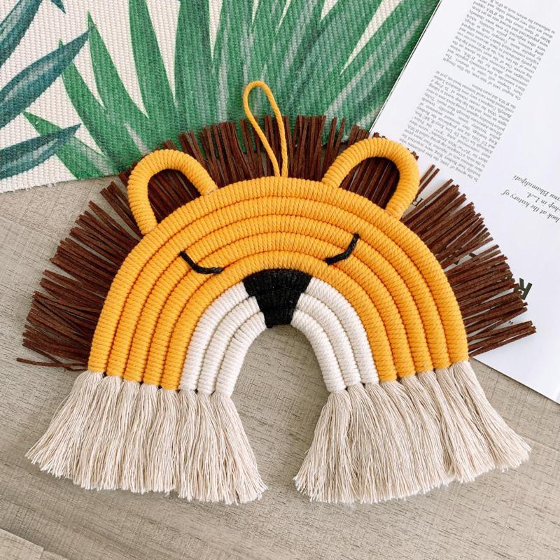 Rainbow Deer Lion Handmade Woven Cotton Rope Children Room Decor Hanging Pendant Decorative Objects & Figurines
Rainbow Deer Lion Handmade Woven Cotton Rope Children Room Decor Hanging Pendant Decorative Objects & Figurines
