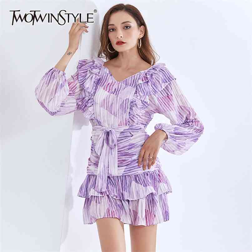 Patchwork Ruffles Dress For Women V Neck Lantern Long Sleeve Lace Up Ruched A Line Dresses Female Clothes 210520, Red
Patchwork Ruffles Dress For Women V Neck Lantern Long Sleeve Lace Up Ruched A Line Dresses Female Clothes 210520, Red