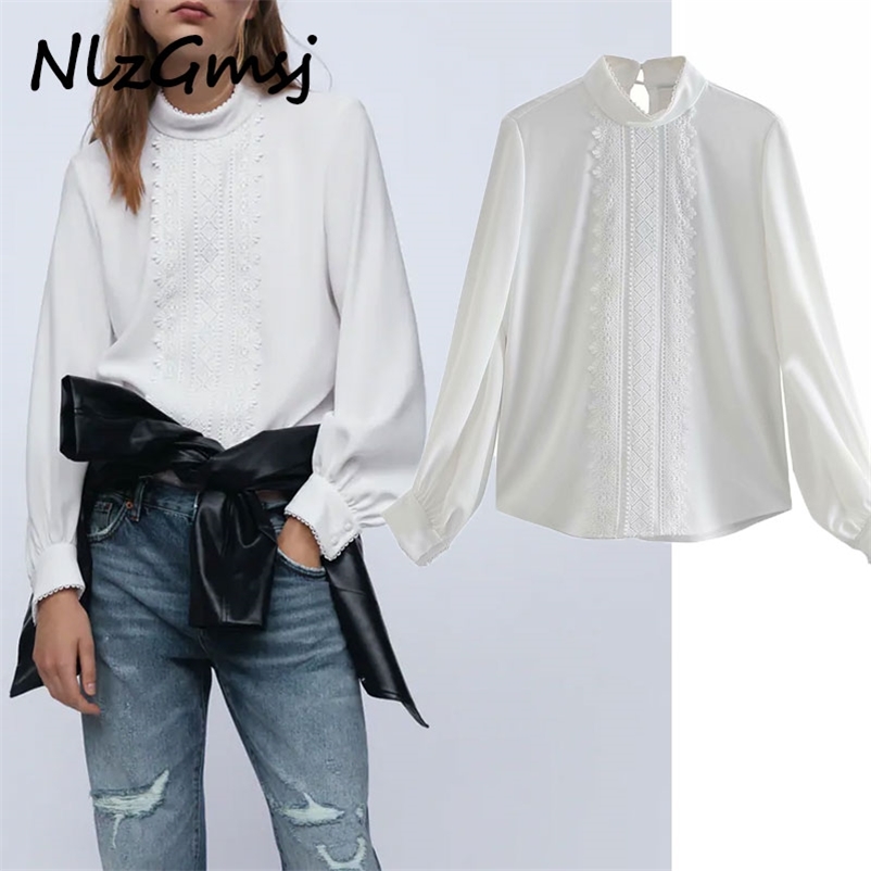 Blouse Women Fashion With Lace Pleated Office Wear Blouses Vintage High Neck Long Sleeve Female Shirts Chic Tops 210628, As picture
Blouse Women Fashion With Lace Pleated Office Wear Blouses Vintage High Neck Long Sleeve Female Shirts Chic Tops 210628, As picture
