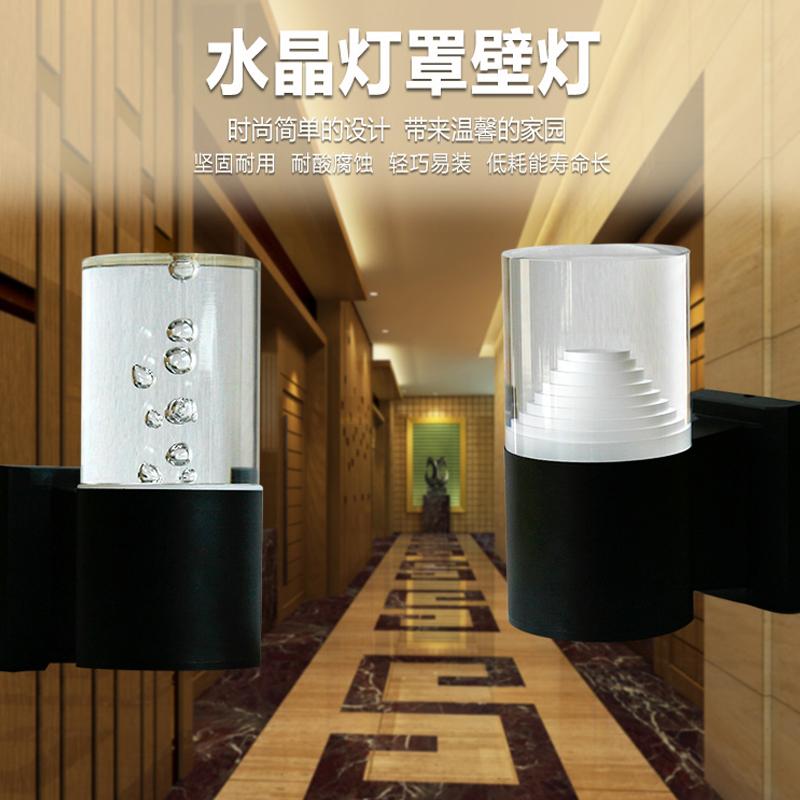 Acrylic Crystal Wall Lamp IP65 Waterproof 9W LED Light For Hallway Garden Yard Villa Home Decoration Outdoor Lamps
