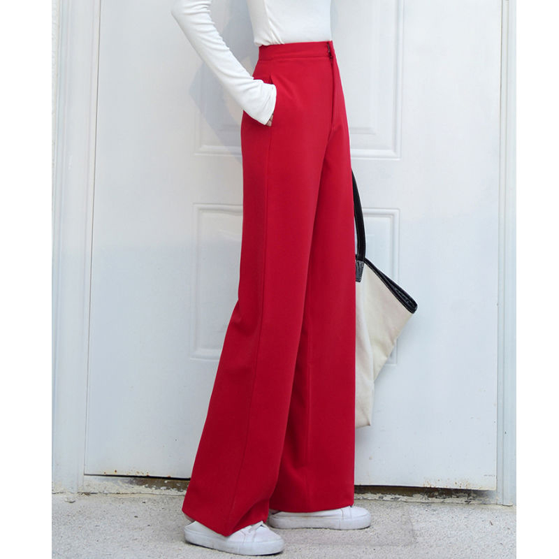 Wonder Spring Summer Korean High Waist Vintage Wide Leg Pant Loose Casual Pants Women Trousers 210510