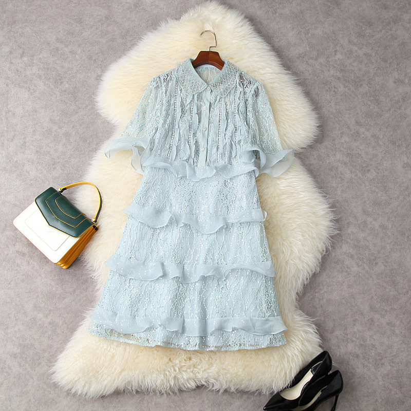 2021 Summer 1/2 Half Sleeve Peter Pan Neck Green Blue Color Lace Beaded Shine Sequins Buttons Ruffle Tiered Knee-Length Dress Elegant Casual, Black;gray
2021 Summer 1/2 Half Sleeve Peter Pan Neck Green Blue Color Lace Beaded Shine Sequins Buttons Ruffle Tiered Knee-Length Dress Elegant Casual, Black;gray