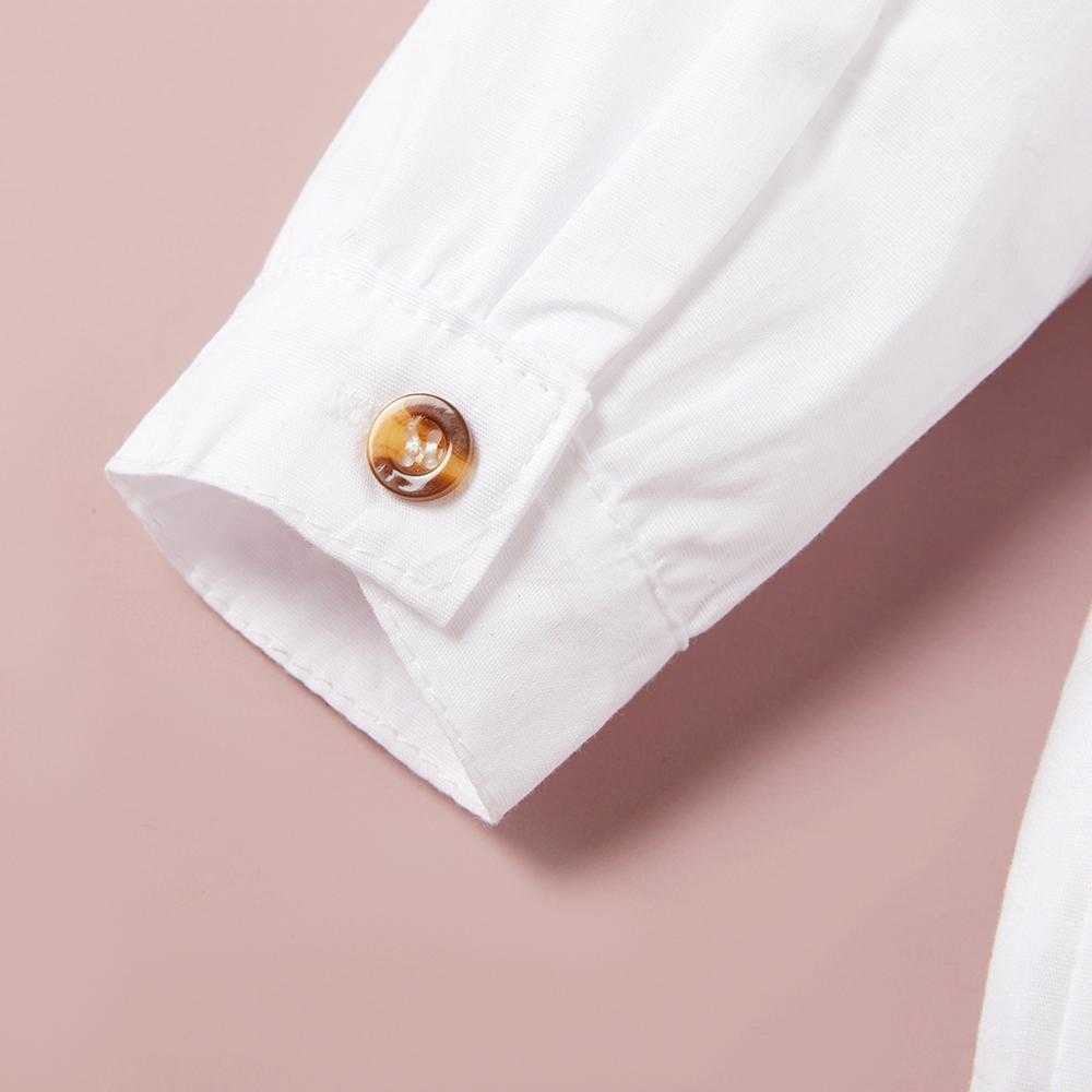 Spring and Autumn 2-piece Baby / Toddler Preppy Style Top Plaid Skirt Set 210528