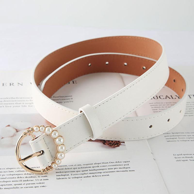 Belts 100CM Round Pearl Pin Buckle Decor Belt Ladies All-Match Womens Casual Solid Imitation Leather Small Dress Jeans Black, White
Belts 100CM Round Pearl Pin Buckle Decor Belt Ladies All-Match Womens Casual Solid Imitation Leather Small Dress Jeans Black, White