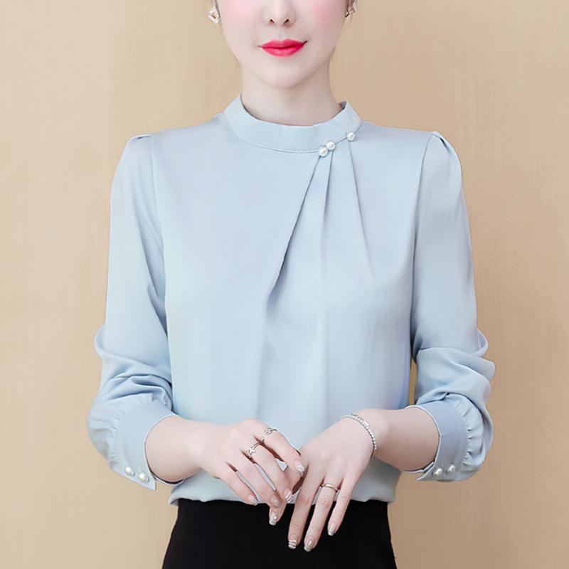 Women's Blouses & Shirts Women Silk Shirt Elegant Satin Blouse Plus Size Blusas Mujer De Moda Office Lady Baeding, White
Women's Blouses & Shirts Women Silk Shirt Elegant Satin Blouse Plus Size Blusas Mujer De Moda Office Lady Baeding, White