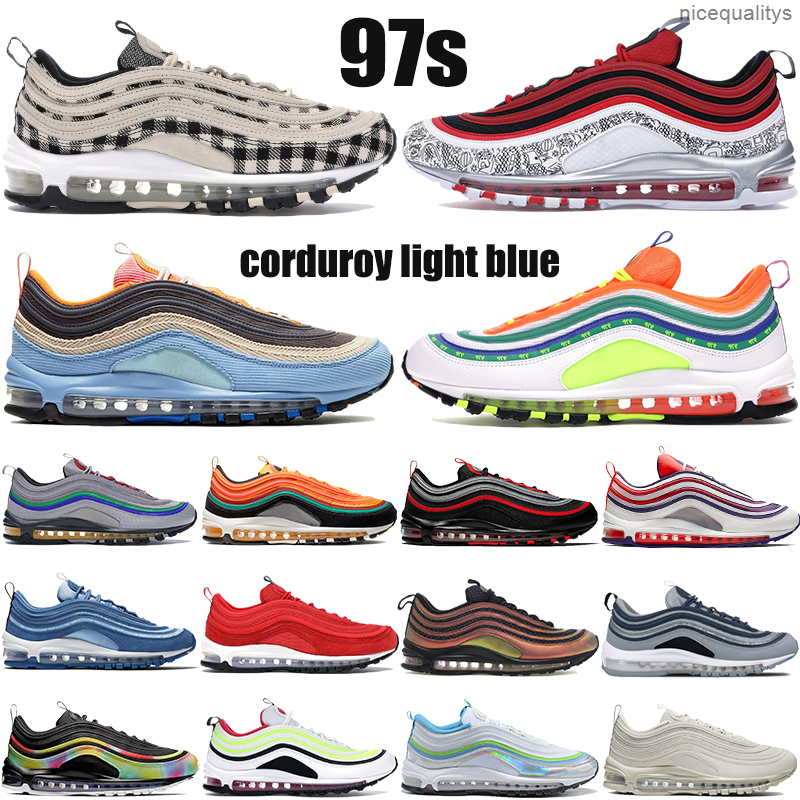 New arrival 97s running shoes plaid light cream Jayson Tatum corduroy blue undftd black white Iridescent men women trainers sneakers, Extra fees
New arrival 97s running shoes plaid light cream Jayson Tatum corduroy blue undftd black white Iridescent men women trainers sneakers, Extra fees