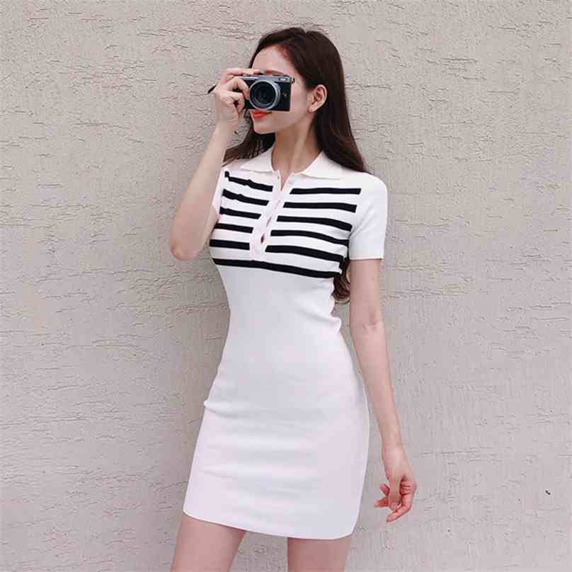 White knitting korean ladies mini dress Summer Stripe Sexy Bodycon party Dress for women clothing 210602
White knitting korean ladies mini dress Summer Stripe Sexy Bodycon party Dress for women clothing 210602