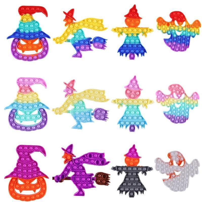 Halloween Fidget Toys Push Bubble Antistress Toy Special Pumpkin Witch Ghost Scarecrow Rainbow Adult Stress Relief Big Size DHL FY2950
Halloween Fidget Toys Push Bubble Antistress Toy Special Pumpkin Witch Ghost Scarecrow Rainbow Adult Stress Relief Big Size DHL FY2950