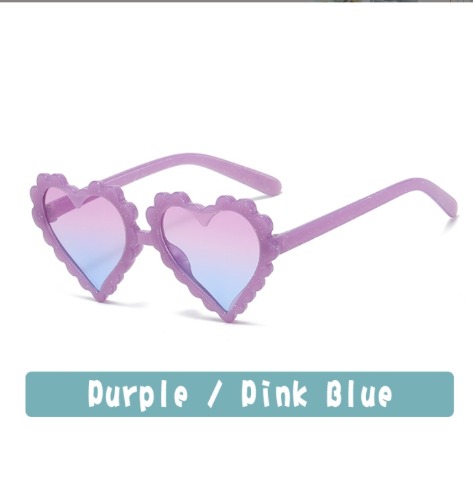 Wholesale Korean Style Candy Heart Children's Sunglasses Cute Sunscreen Eyeglasses Fashion Party Girls Kid Pink Glasses fast ship Z260305