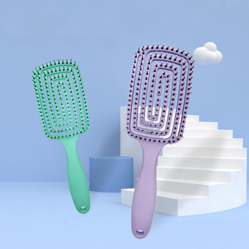 Scalp Massage large bending Combs Detangling Brush Natural Hair octopus hollow arc incense comb set X250928