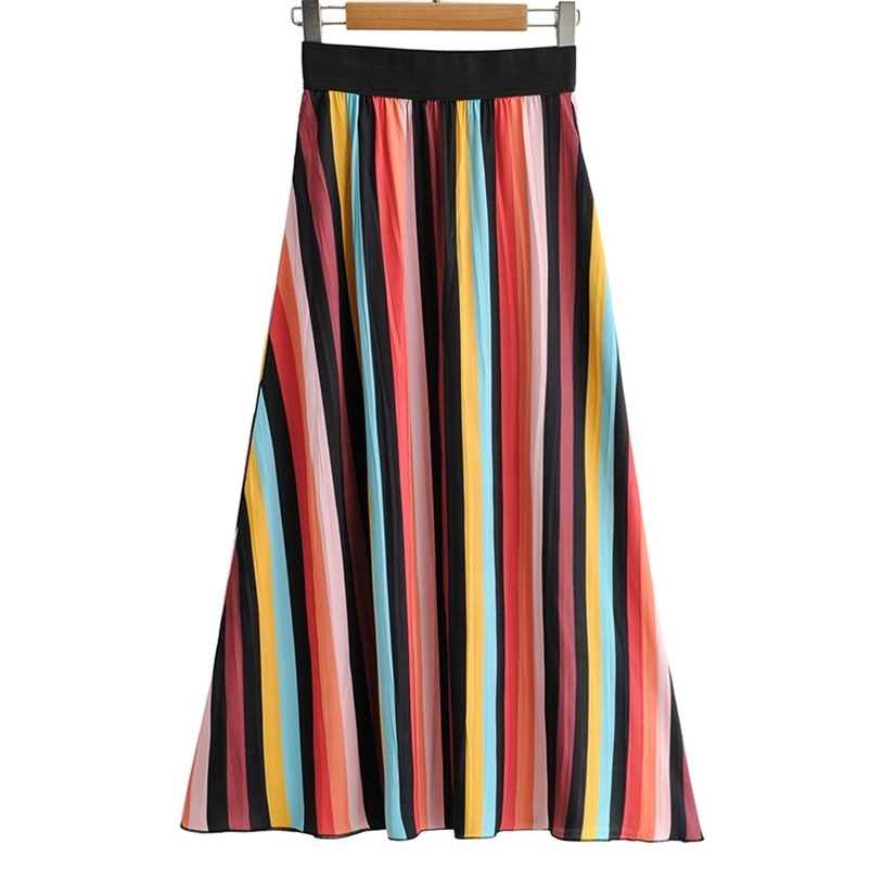 Spring Arrival Women Mid-Calf Striped skirt Streetwear Soft and Comfortable Size L 210524, Multi
Spring Arrival Women Mid-Calf Striped skirt Streetwear Soft and Comfortable Size L 210524, Multi