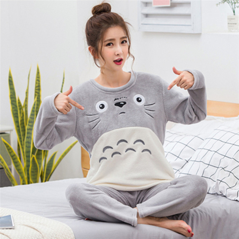Women's Sleepwear Flannel Cartoon Pajamas Warm Sexy Set Top Women Pajama 2Piece/Suit Long Shirt Pant Lingerie Homewe 2BMD, Style 1
Women's Sleepwear Flannel Cartoon Pajamas Warm Sexy Set Top Women Pajama 2Piece/Suit Long Shirt Pant Lingerie Homewe 2BMD, Style 1