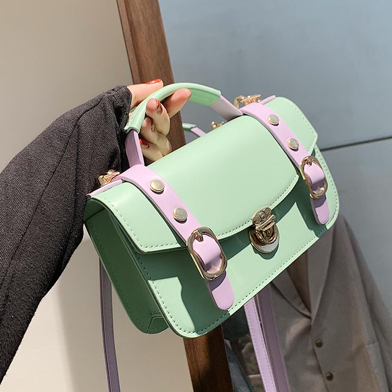 Evening Bags Contrast Color Square Tote Bag 2021 High-quality PU Leather Women's Designer Handbag Shoulder Messenger
Evening Bags Contrast Color Square Tote Bag 2021 High-quality PU Leather Women's Designer Handbag Shoulder Messenger