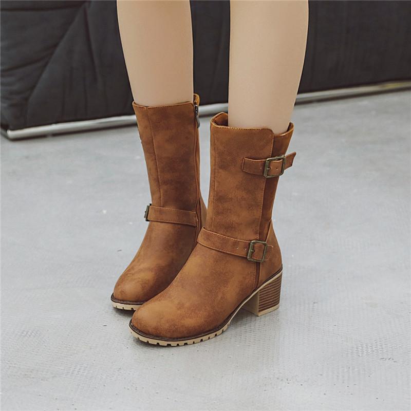 Boots 2021 Autumn Winter Buckle Strap Ankle Block Chunky High Heels Black Brown Yellow Womens Shoes Bootie Footwear
Boots 2021 Autumn Winter Buckle Strap Ankle Block Chunky High Heels Black Brown Yellow Womens Shoes Bootie Footwear