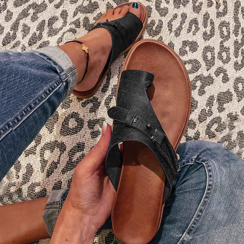 Slippers SAGACE Shoes For Women 2021 Fashion Casual Ring Toe Wedges Leather Sandals Female Outdoor Flip Flops, Black
Slippers SAGACE Shoes For Women 2021 Fashion Casual Ring Toe Wedges Leather Sandals Female Outdoor Flip Flops, Black