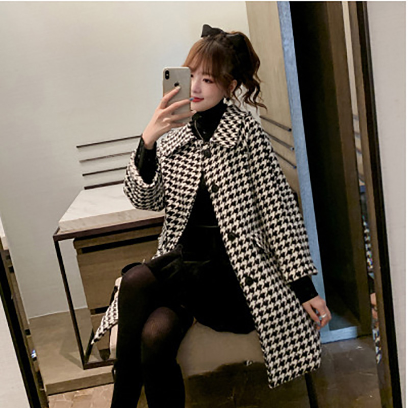 Women's Wool & Blends One thousand bird trellises woman's wool coat fall Korean winter loose medium length small cotton-weighted ECC6, 1# shoe box
Women's Wool & Blends One thousand bird trellises woman's wool coat fall Korean winter loose medium length small cotton-weighted ECC6, 1# shoe box