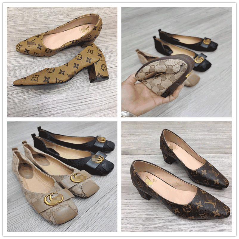 Designer Top Quality shoes metal square head flat with simple casual Luxury high-heeled g shoes Soft rubber foot pedal leather single Slippers Size 35-42, Model 4
Designer Top Quality shoes metal square head flat with simple casual Luxury high-heeled g shoes Soft rubber foot pedal leather single Slippers Size 35-42, Model 4