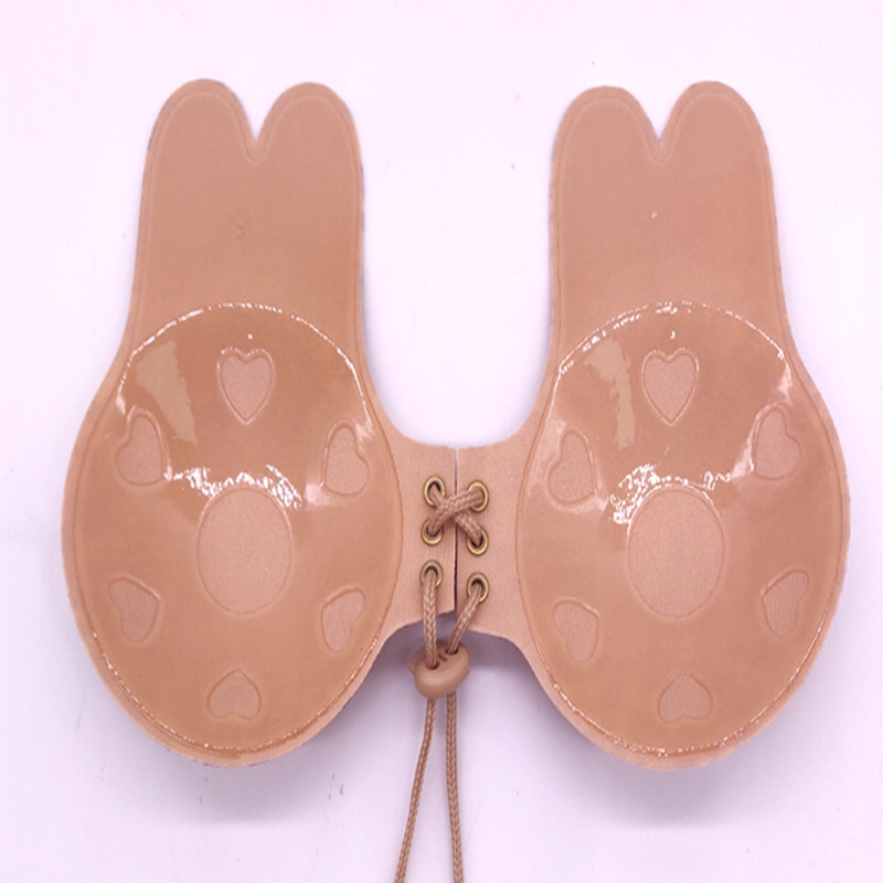 Invisible silicone bra patch breast lift pad Silicon Nipples cover rabbit ear Chest Patches 5 colors