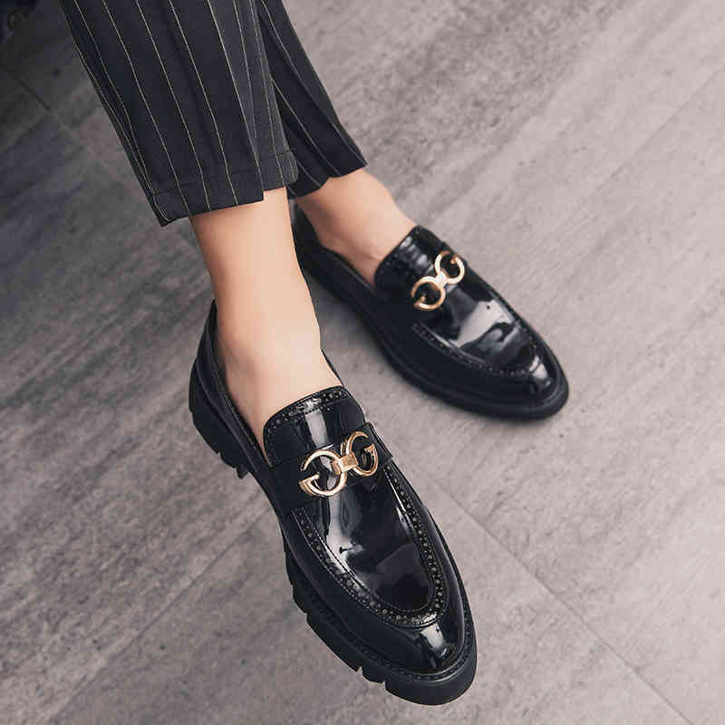 dress shoes men's shoes casual all-match british yuppie pure plutonium metal decoration comfortable platform moccasins ks140 w6x8, Black
dress shoes men's shoes casual all-match british yuppie pure plutonium metal decoration comfortable platform moccasins ks140 w6x8, Black