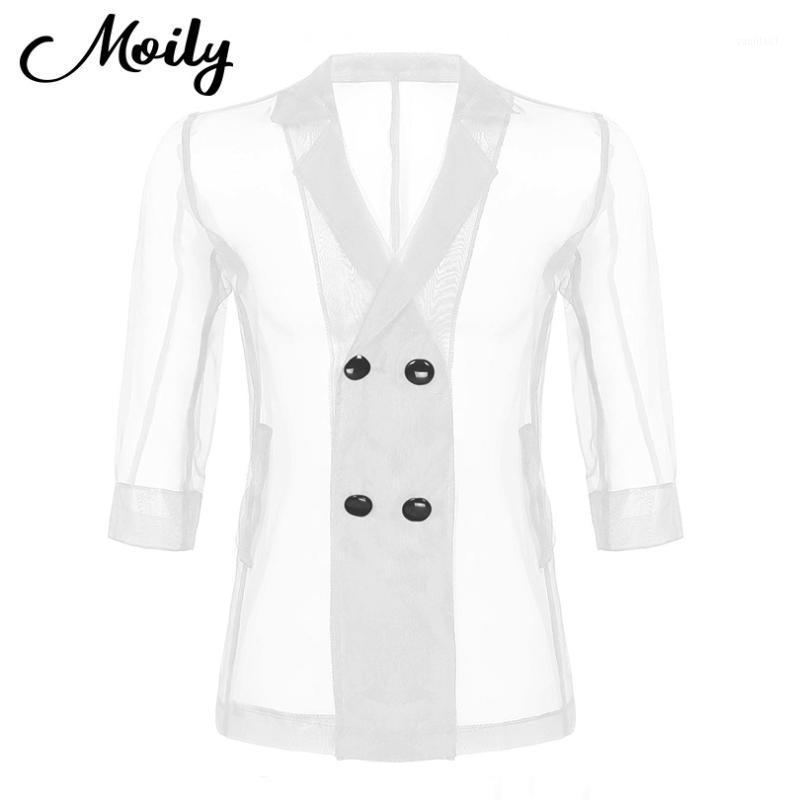 Men's Jackets Mens See Through Shirt Coat 3/4 Sleeve Double Breasted Transparent Summer Fashion Tops Nightclub Party Rave Outfits Clubwear, Black
Men's Jackets Mens See Through Shirt Coat 3/4 Sleeve Double Breasted Transparent Summer Fashion Tops Nightclub Party Rave Outfits Clubwear, Black