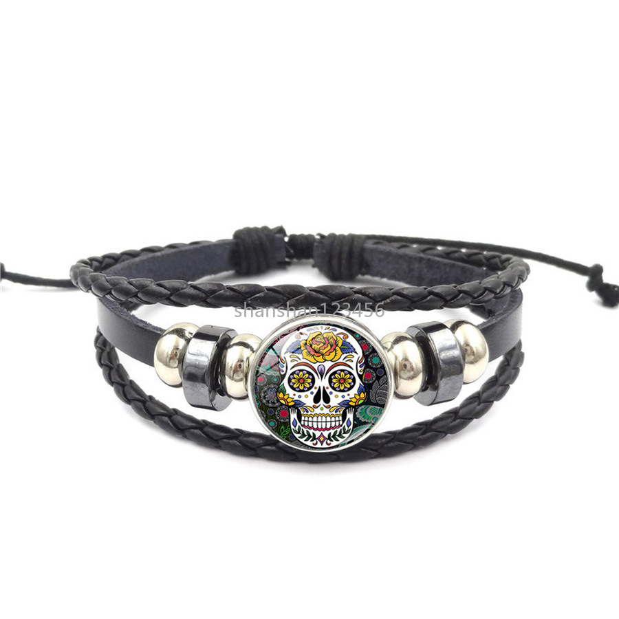 Sugar Skull Ginger Snap Button Chunks Wrap Multilayer Glass Cabochon Bracelet Bangle Cuff Wristband Women kids Fashion jewelry will and sandy, Golden;silver
Sugar Skull Ginger Snap Button Chunks Wrap Multilayer Glass Cabochon Bracelet Bangle Cuff Wristband Women kids Fashion jewelry will and sandy, Golden;silver