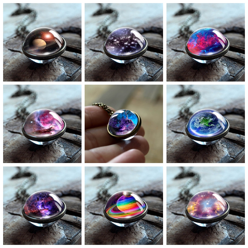 2019 new nebula galaxy double sided pendant necklace universe planet luminous jewelry glass art picture handmade statement necklace, Silver
2019 new nebula galaxy double sided pendant necklace universe planet luminous jewelry glass art picture handmade statement necklace, Silver