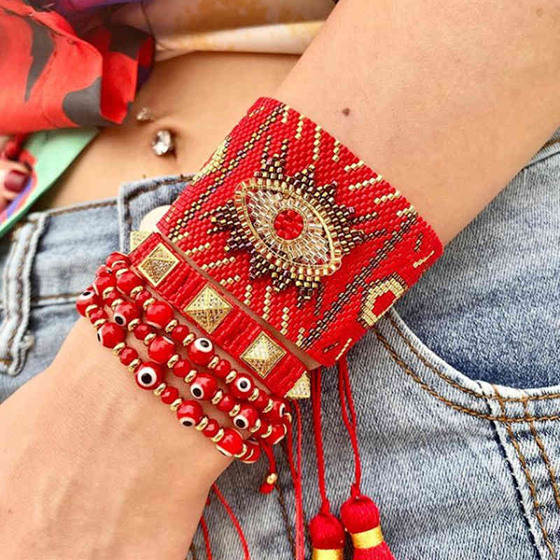 Rttooas Turkish Lucky For Women Pulseras Mujer Moda 2020 Red Evil Eye Charm Bracelets Rivet Jewelry
Rttooas Turkish Lucky For Women Pulseras Mujer Moda 2020 Red Evil Eye Charm Bracelets Rivet Jewelry