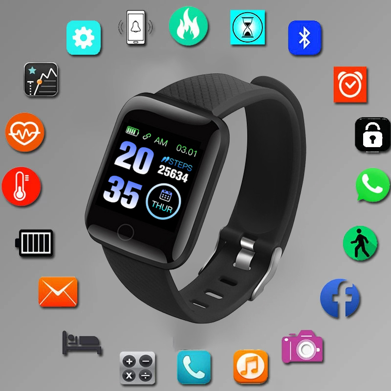 Watches Digital Watch Men's and Women's Wristband Sports Fitness Blood Pressure Heart Rate Call Message Reminder Android Pedometer Hours, Black
Watches Digital Watch Men's and Women's Wristband Sports Fitness Blood Pressure Heart Rate Call Message Reminder Android Pedometer Hours, Black