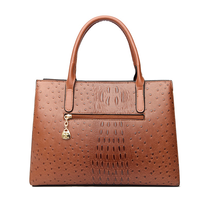 Shoulder Fashion Ladies Crocodile Pattern Design Handbag PU Retro Womens Casual Bag