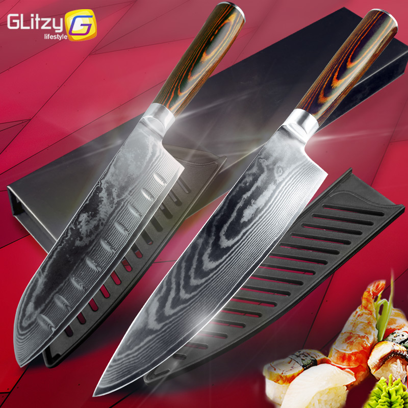 Kitchen Knife Damascus 8 inch Japanese Chef Knives VG10 Core 67 ayer Damascus Stee Santoku Meat Vegetabe Wood Hande Baanced
Kitchen Knife Damascus 8 inch Japanese Chef Knives VG10 Core 67 ayer Damascus Stee Santoku Meat Vegetabe Wood Hande Baanced