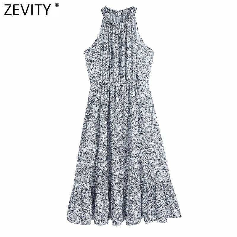 Zevity Women Elegant Sleeveless Floral Print Pleated Ruffles Halter Dress Female Elastic Waist Vestidos Chic Midi Dresses DS8256 210603, As pic ds8256cc
Zevity Women Elegant Sleeveless Floral Print Pleated Ruffles Halter Dress Female Elastic Waist Vestidos Chic Midi Dresses DS8256 210603, As pic ds8256cc