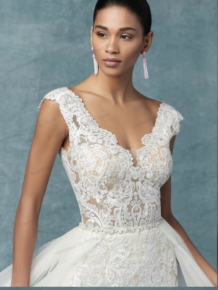 Left Jumpsuit Wedding Dress With Right Tulle Overskirt Custom Made Women A Line Bridal Gowns Special Link For You Bride Dresses Abiye