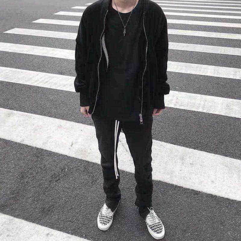 Quality Feel of God Slim Fit Zipper Leggings Fog Elastic Tooling High Street Fashion Casual Pants Yue, Black
Quality Feel of God Slim Fit Zipper Leggings Fog Elastic Tooling High Street Fashion Casual Pants Yue, Black