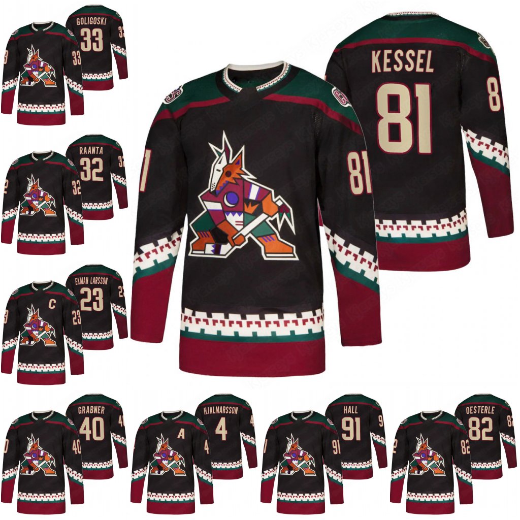 Arizona Coyote Hockey Jersey 81 Phil Kessel 23 Oliver Ekman Larson 16 Max Domi 97 Jeremy Roenick 35 Darcy Cooper 7 Keith Tekachuk 33 Alex Go, Black;red
Arizona Coyote Hockey Jersey 81 Phil Kessel 23 Oliver Ekman Larson 16 Max Domi 97 Jeremy Roenick 35 Darcy Cooper 7 Keith Tekachuk 33 Alex Go, Black;red