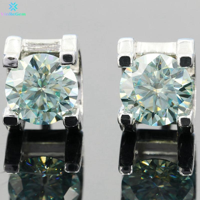 Stud Vinregem Hip Hop 925 Sterling Silver Round Cut VVS Real Moissanite Diamonds Gemstone Ear Studs Earrings Fine Jewelry With GRA, Golden;silver
Stud Vinregem Hip Hop 925 Sterling Silver Round Cut VVS Real Moissanite Diamonds Gemstone Ear Studs Earrings Fine Jewelry With GRA, Golden;silver