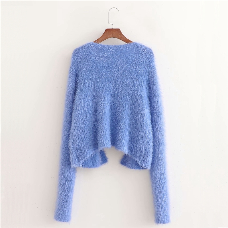Causal Women Solid Blue Sweaters Fashion Ladies Streetwear Soft Loose Knitted Tops Elegant Female Chic Two Piece Set 210430