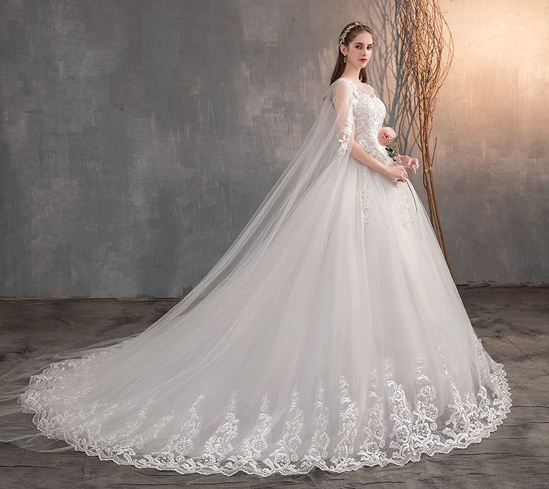 White A-Line Wedding Dress With Wrap Sleeveless Backless Lace Organza Applique Princess Formal Occasion Custom Made Tulle Floor-length De Mariée